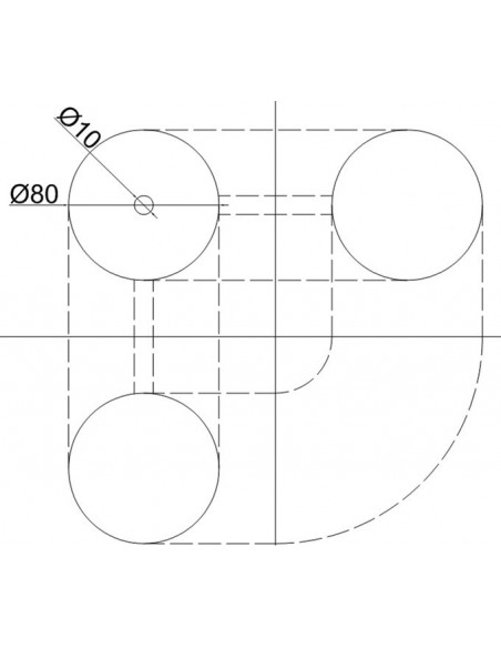 Kula fi 80 Przyłącz M10 SATYNA AISI 304